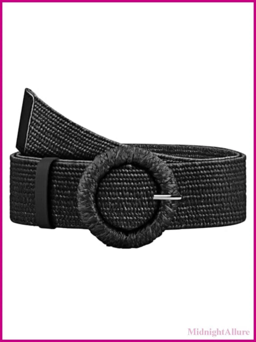 Straw Woven Elastic Belt Braided Raffia Waist Belt Stretch Rattan Summer Dresses